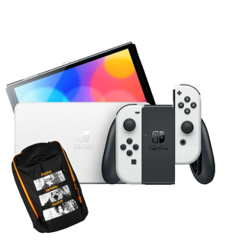 NINTENDO SWITCH OLED Blanc + Sac à dos Gaming Naruto