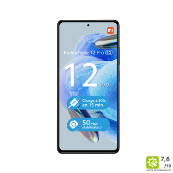 XIAOMI Redmi Note 12 PRO 5G (6Go / 128Go) / Noir Minuit